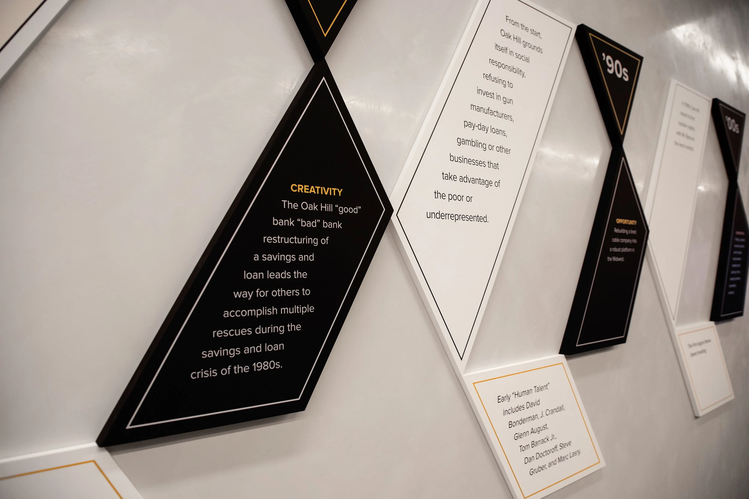A close-up of the interior installation.