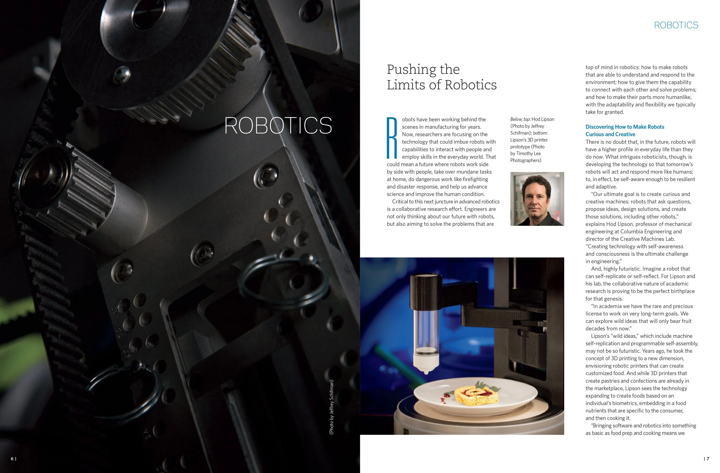 Close-up of robotic gears and machinery