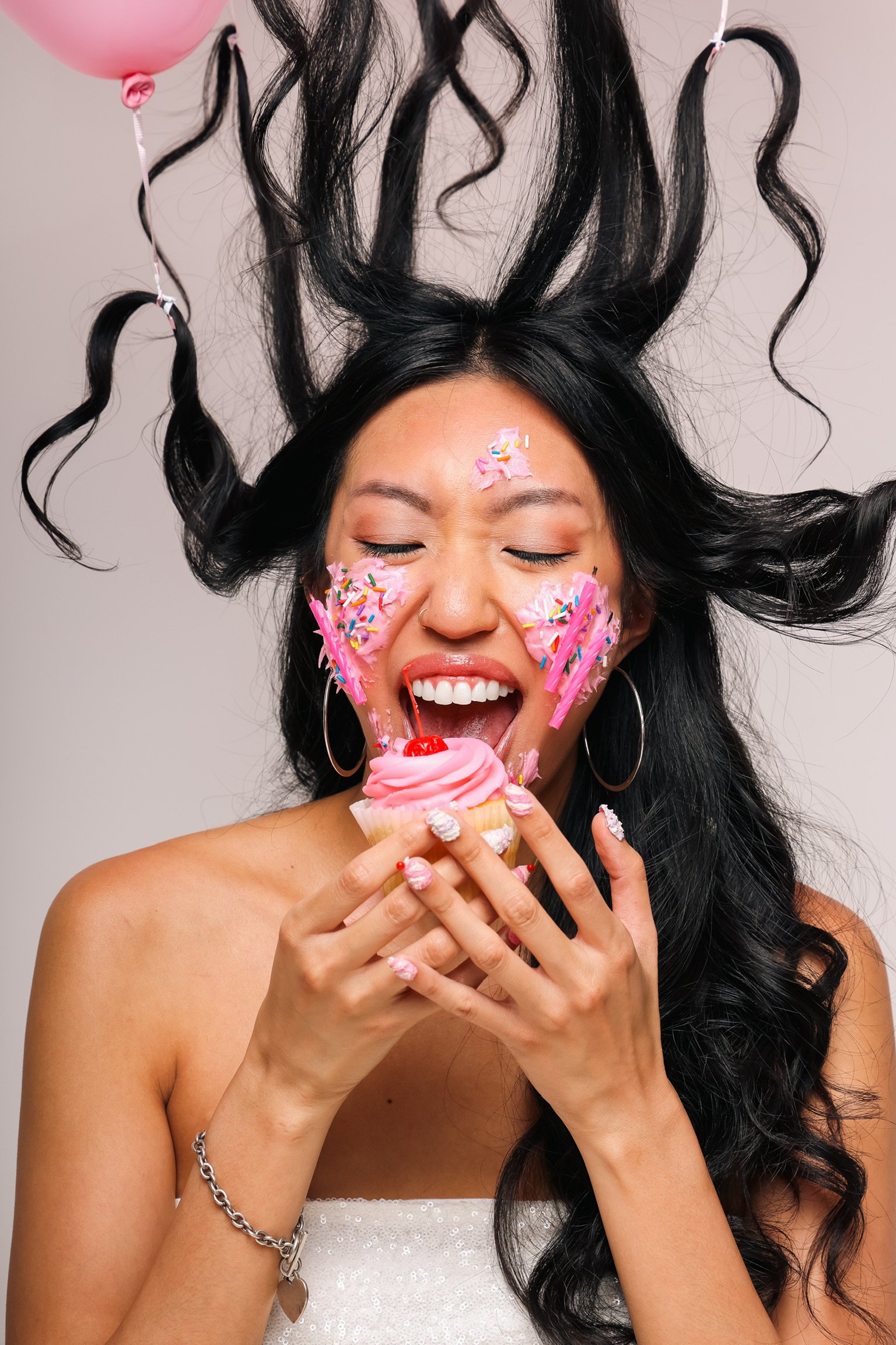Textured nails mimicking the essence of icing. 
