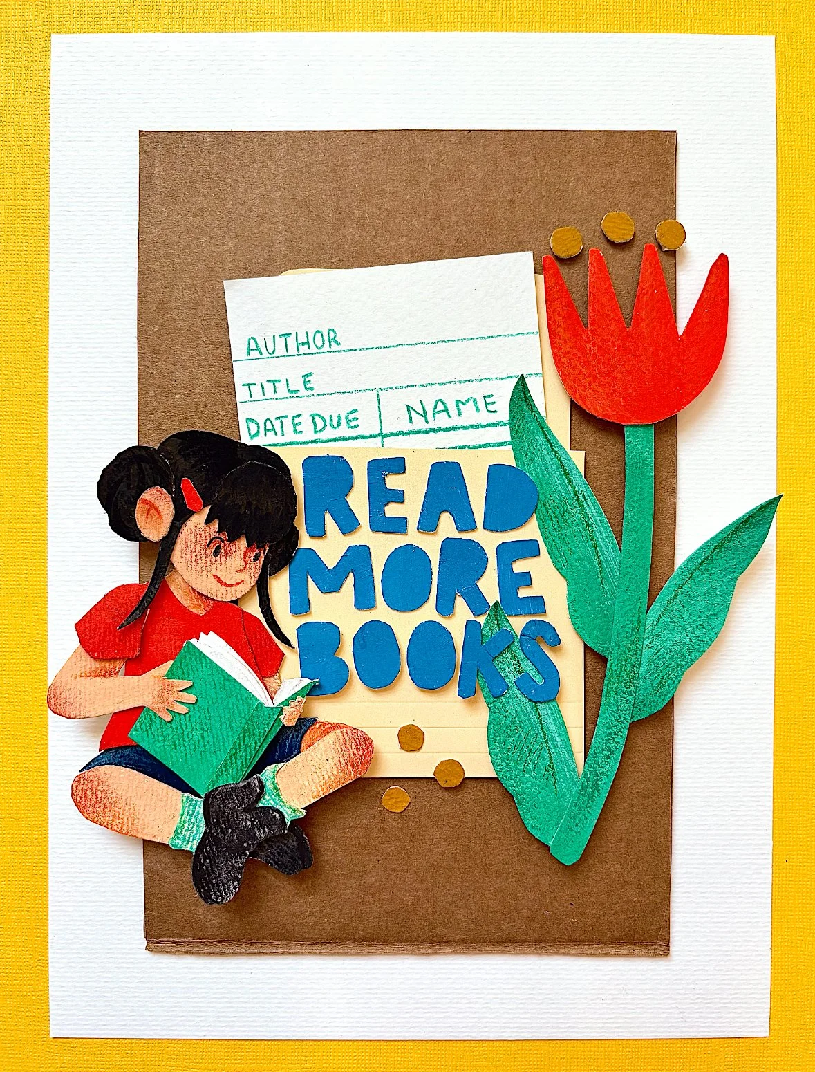 Library Week Part 2/2 Mixed Media Illustration 2026