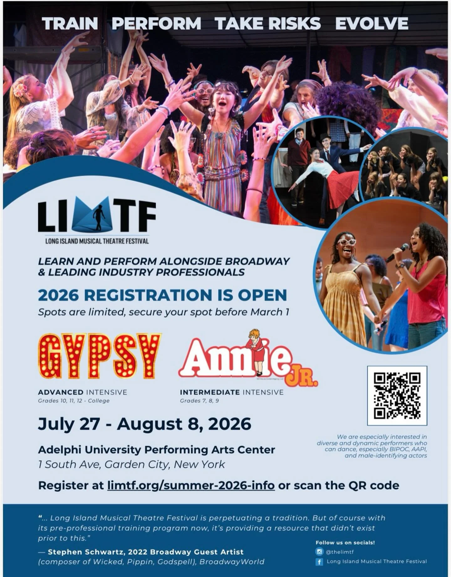 Calling all 7-9th grade actors! Come create some theater with me this summer. Auditions and Registration is open through April 1st 🎭✨