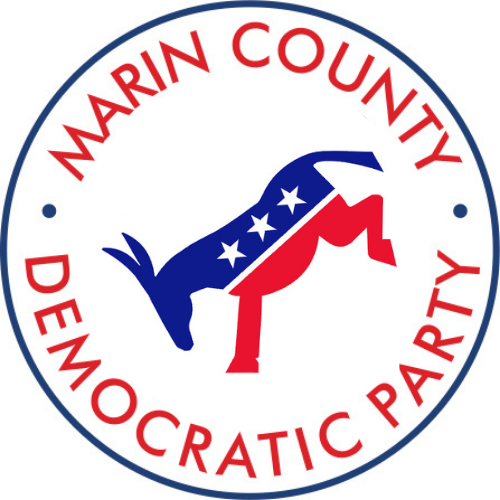 Logo of the Maricopa County Democratic Party featuring a donkey with stars and stripes.