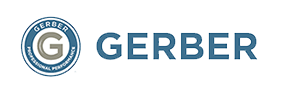 Gerber logo with a circular emblem and the word 'GERBER' in uppercase.