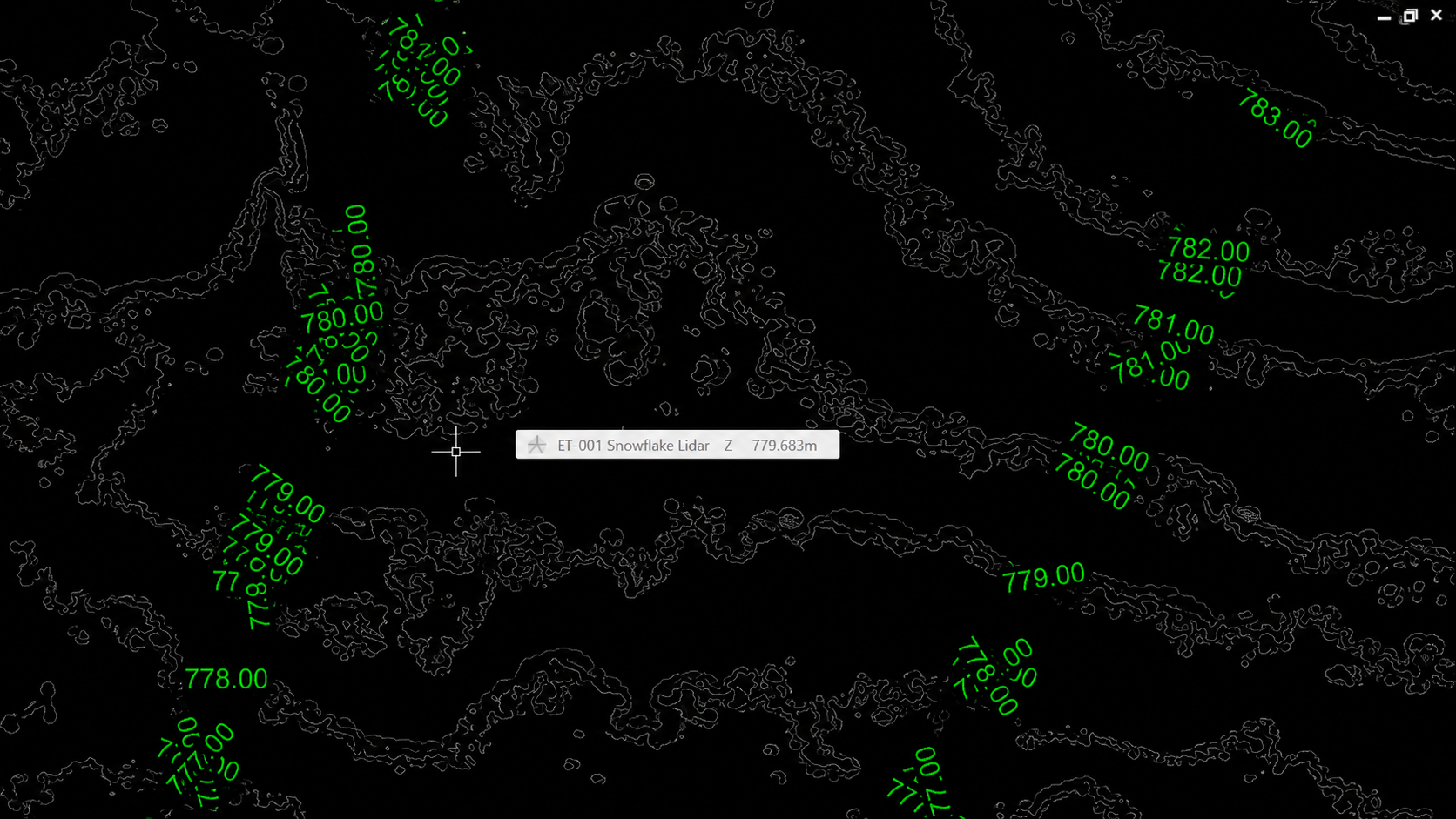Civil 3D surface with overlapping contour labels