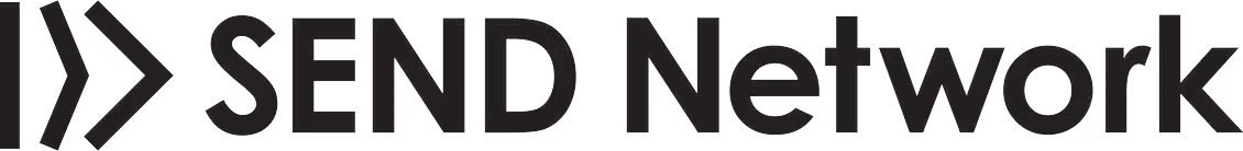 SEND Network logo with a black arrow pointing right and the words SEND Network in black text.