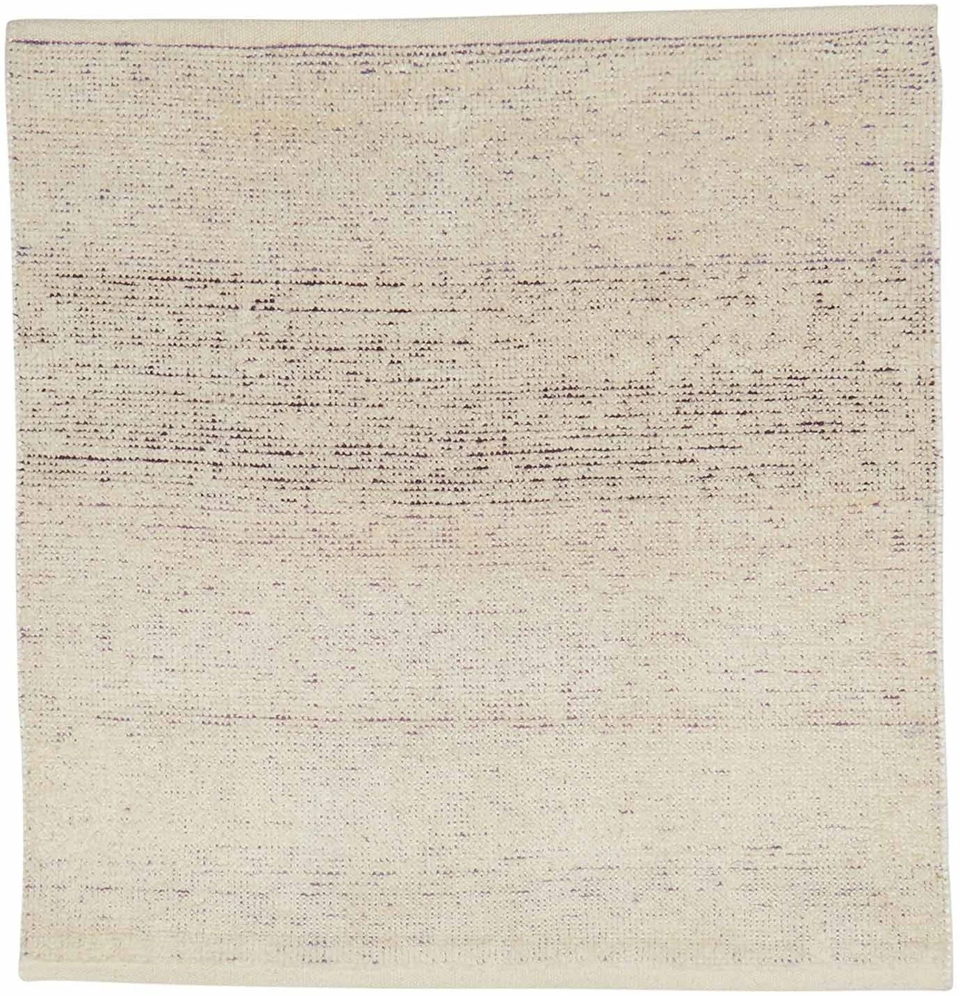 Space Dyed Weft Shaved Pile Silk Ivory Stripe