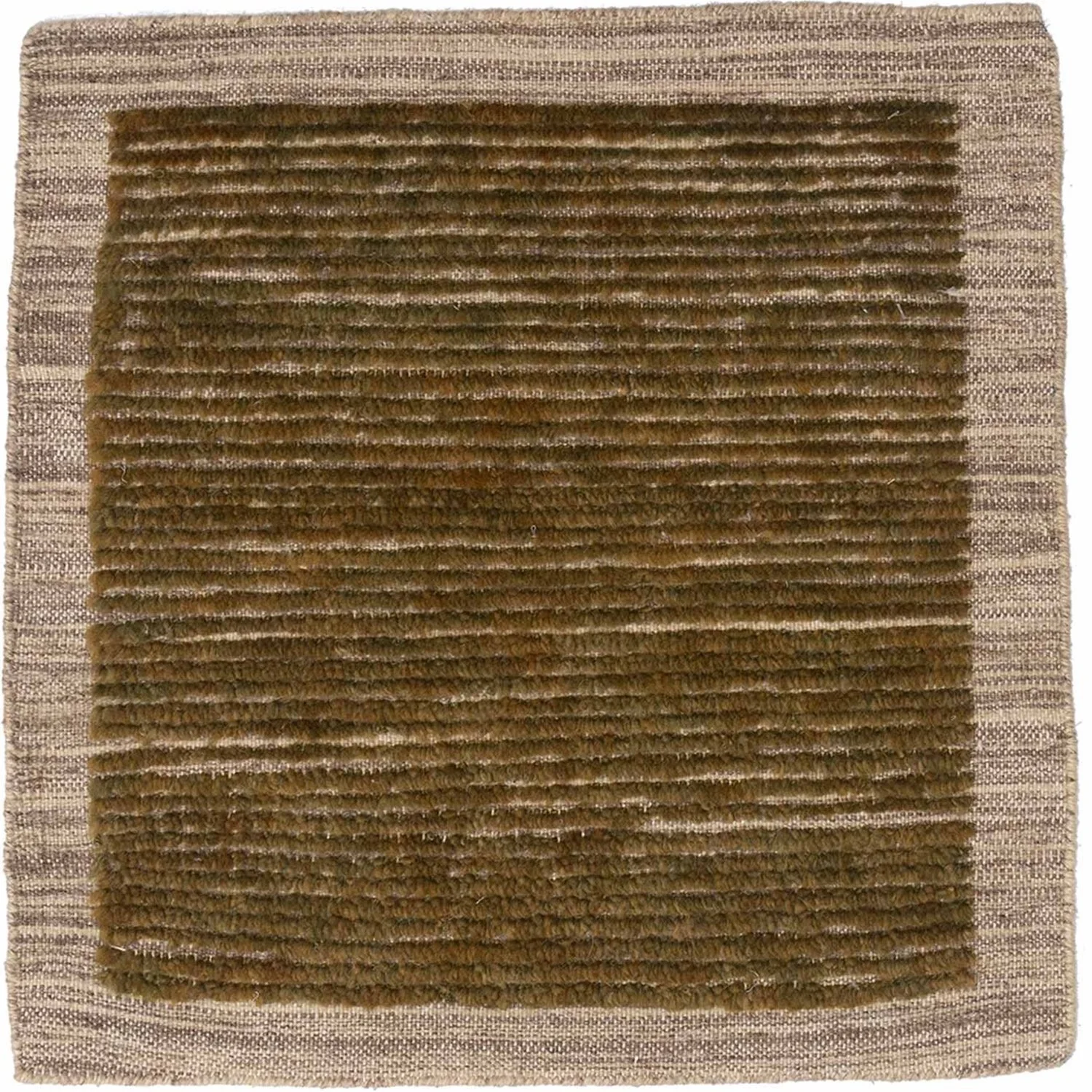 Natural Textured Stripe Burnt Moss