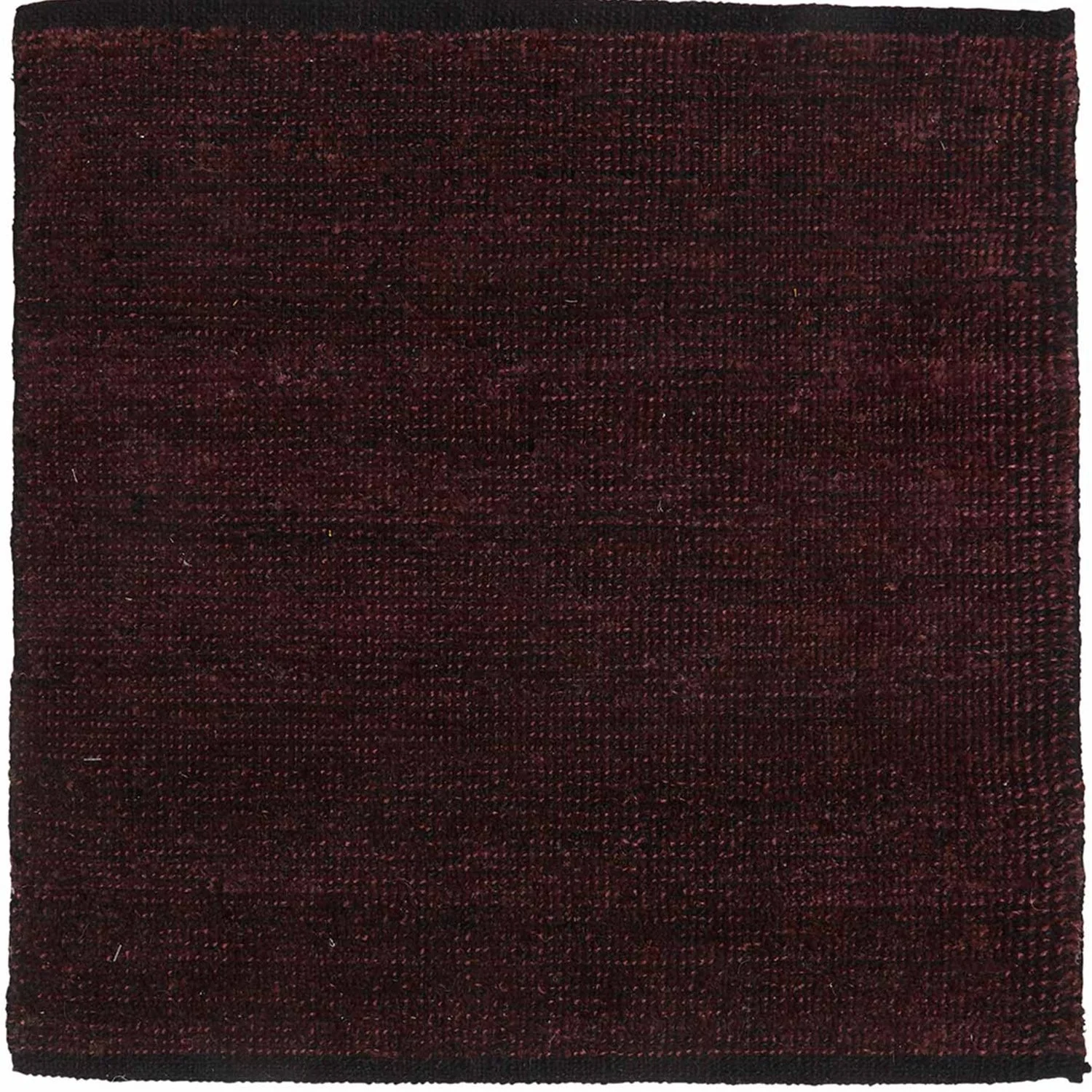 High Textured Low Pile Jute Burnt Berry