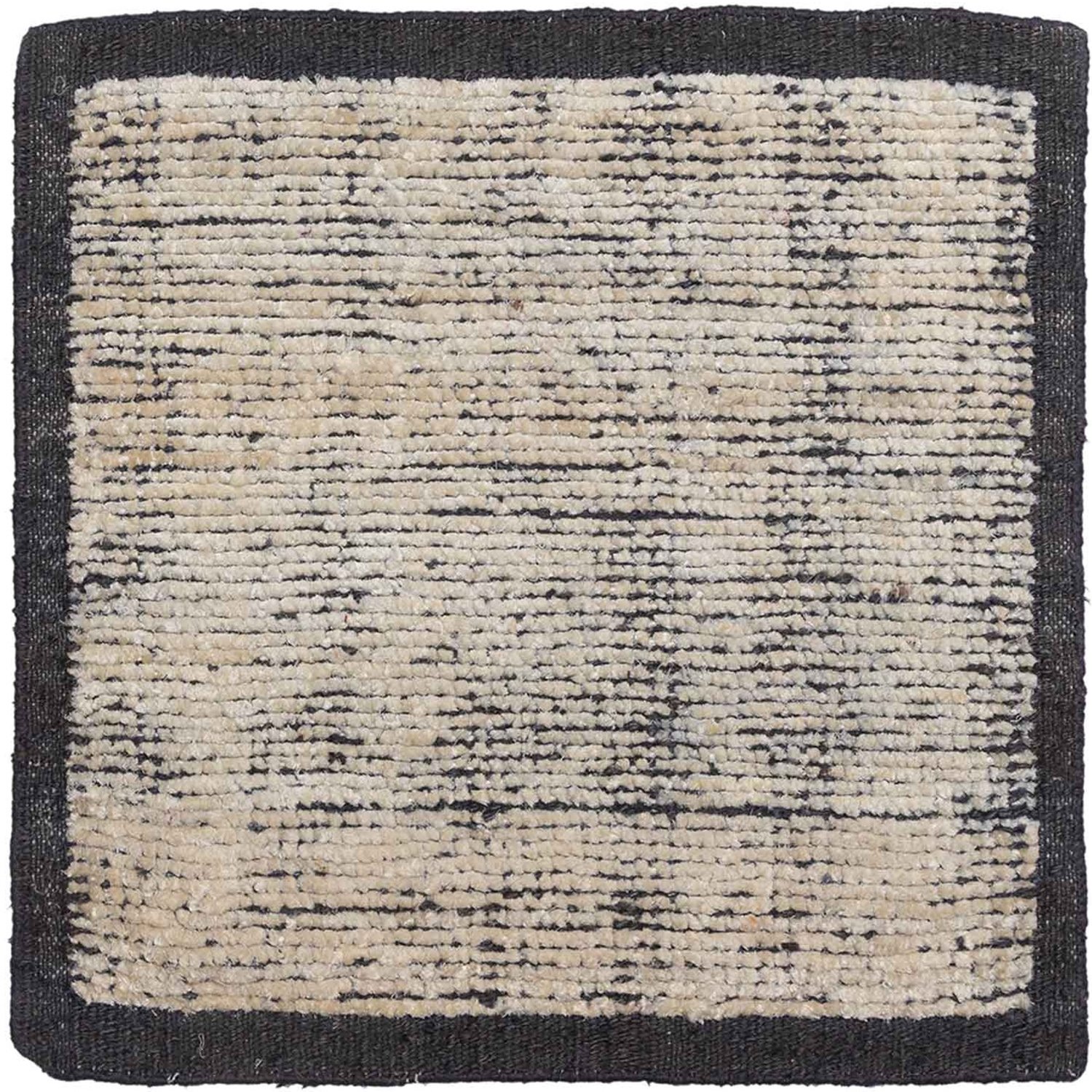 High Contrast Texture Silk & Jute Natural Graphite
