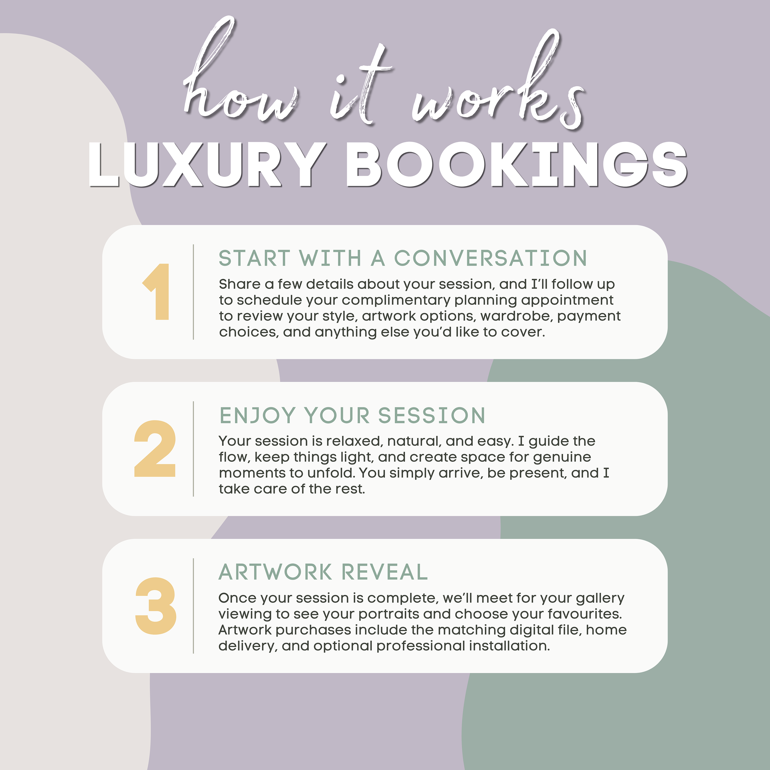 Boutique photography experience with guided planning and personalized artwork support — A warm, high‑touch session process with style guidance, artwork planning, and a relaxed client experience.