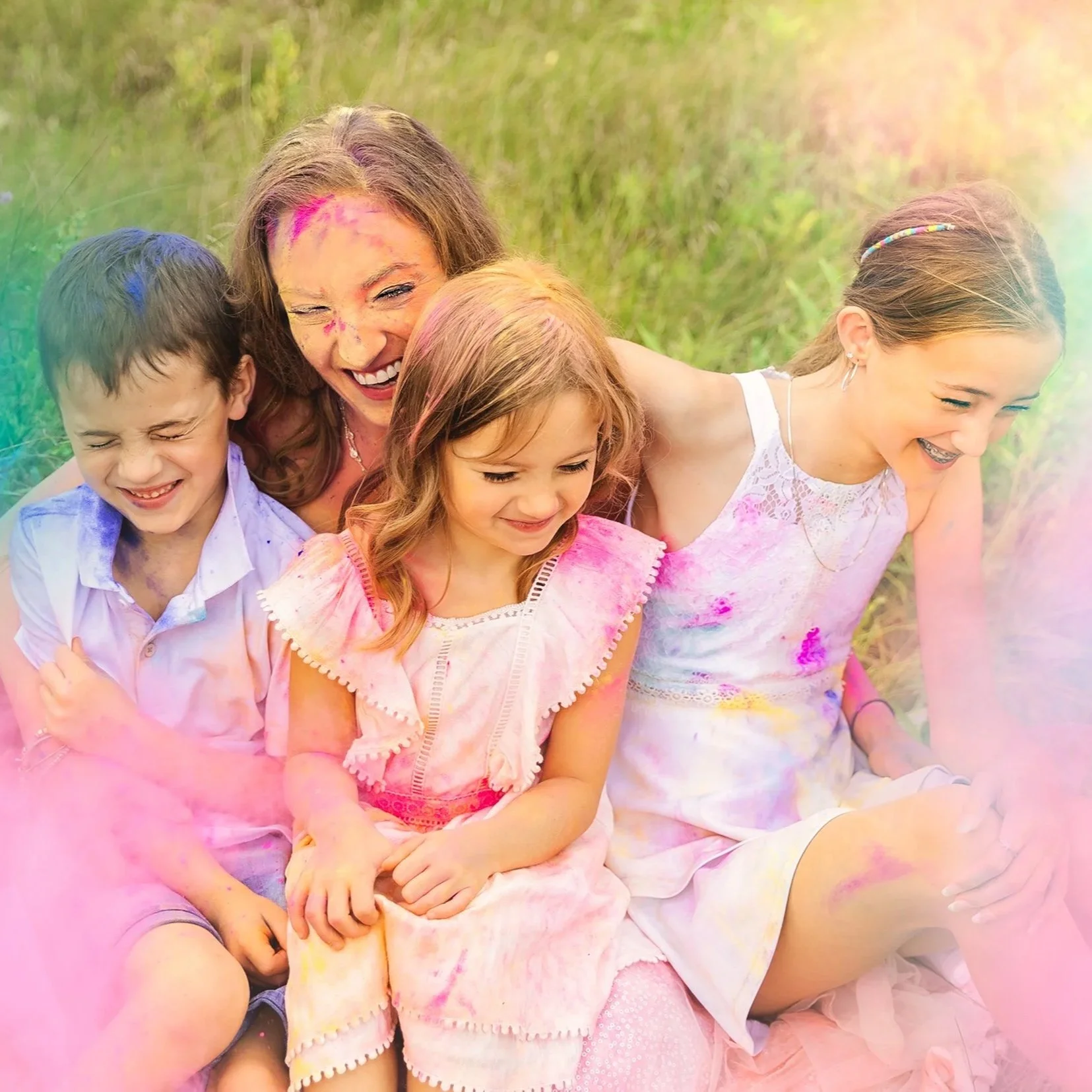 Waterloo Region powder paint photography session — Bright, energetic artwork highlighting movement, colour, and playful expression.