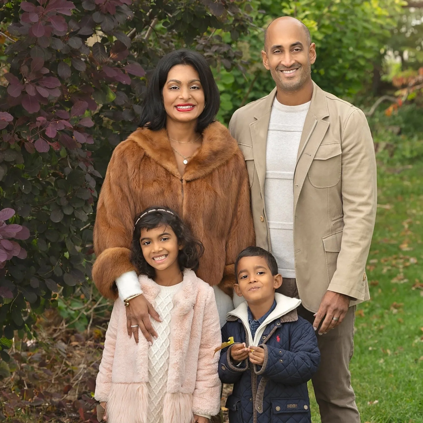 family portrait in Cambridge, Ontario during an outdoor session by Janelle Joy Studios