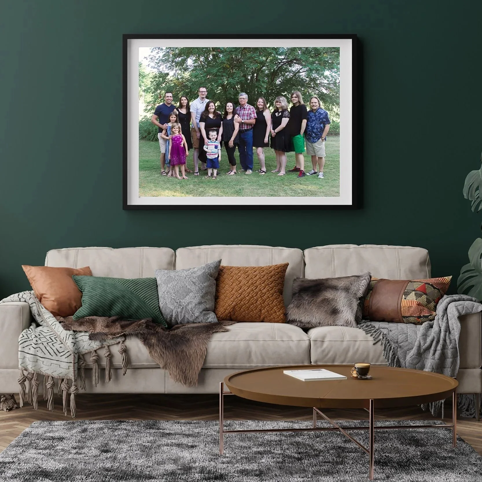 Extended family portrait during an outdoor session in Wiarton, Ontario photographed by Janelle Joy Studios