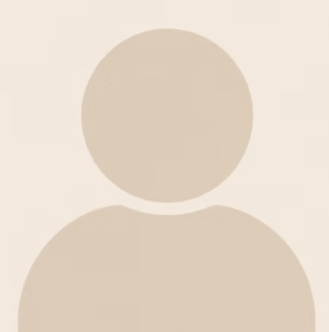 Generic user profile icon with a beige silhouette of a person on a light beige background.