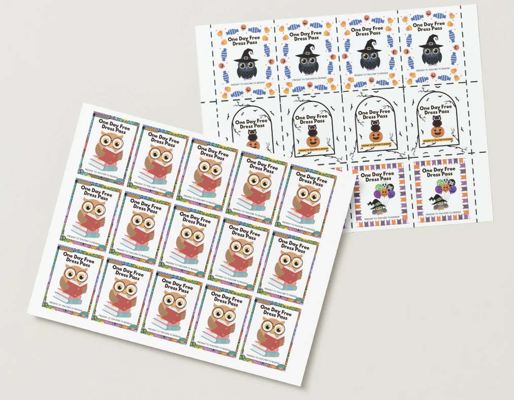 Free Dress Passes-Pack of 5