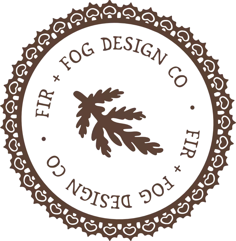 Brown Fir & Fog Design Co. sub mark logo