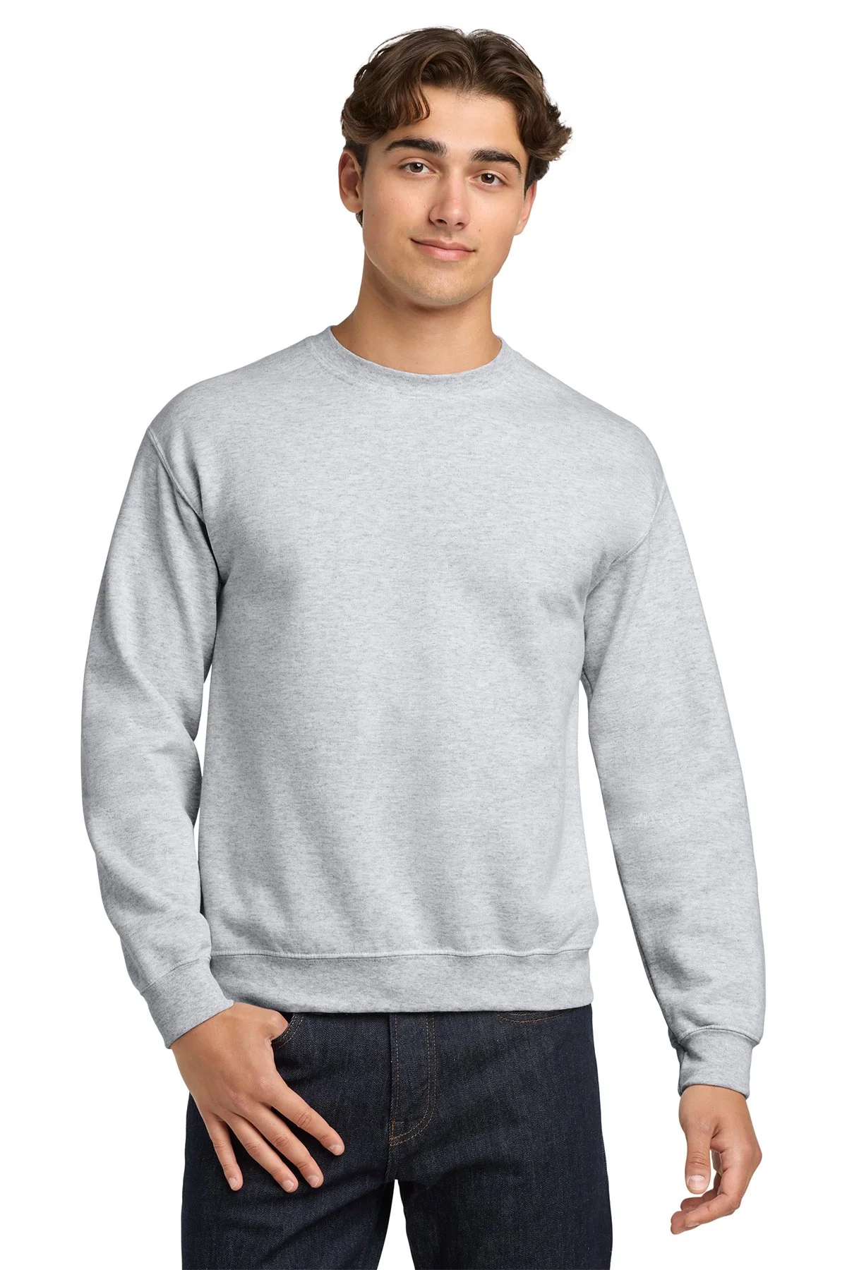 Gildan Adult Crewneck 1800 in Ash .jpeg