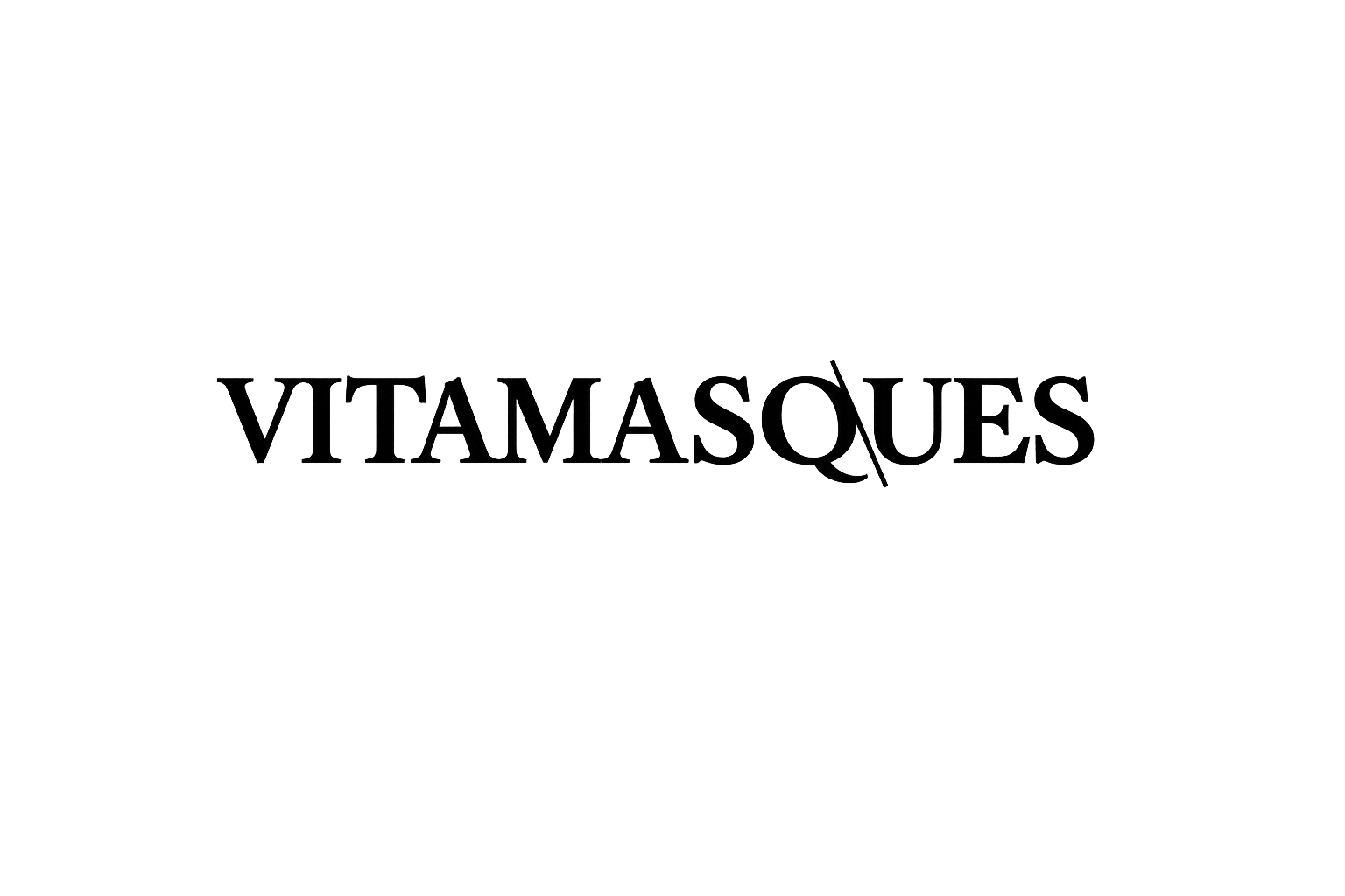The image displays a black background with the text 'VITAMASQUES' in a bold, capitalized font at the bottom center.