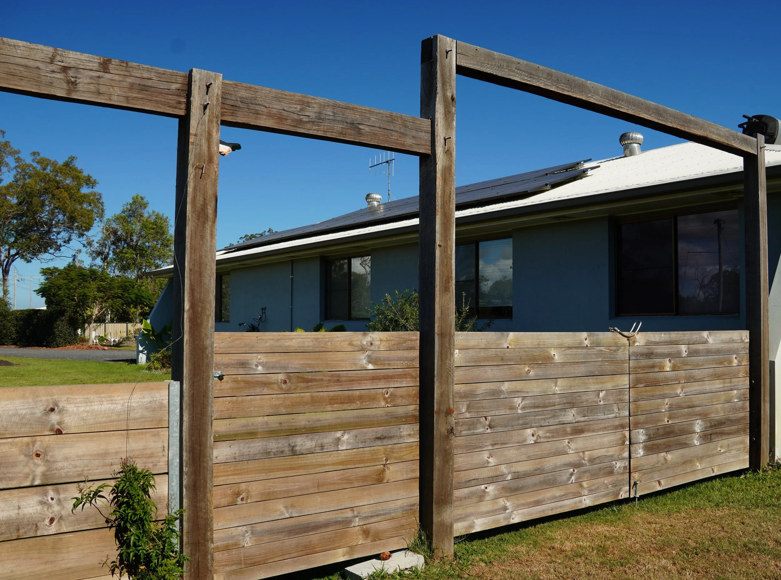 Outdoor Timber Fence Gate