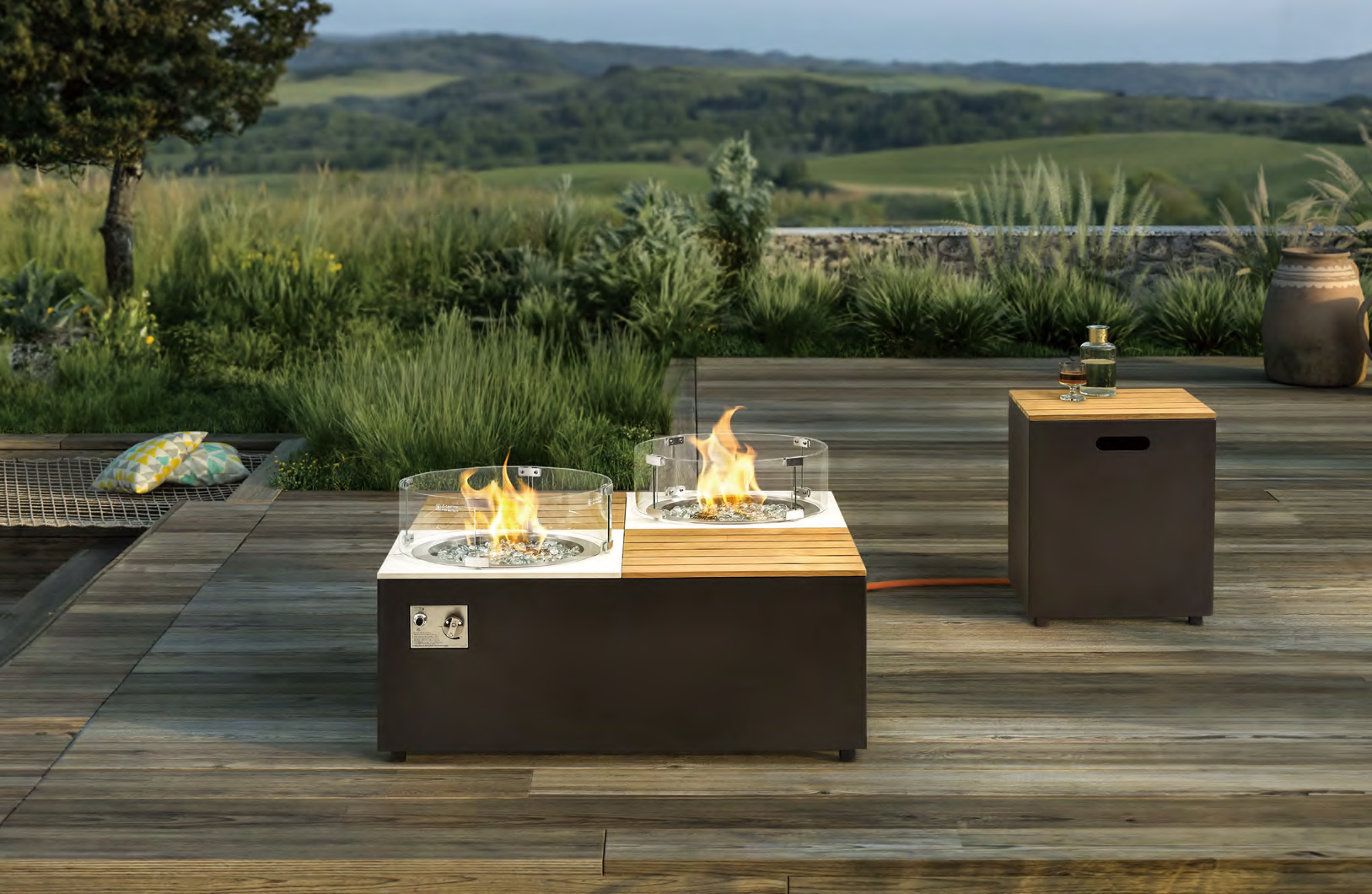 Woodbury Collection Fire Pit + Furniture