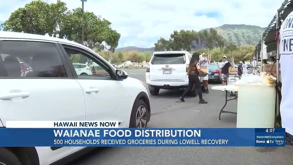Hawaii News Now: Hundreds impacted by Lowell helped during Waianae food distribution event