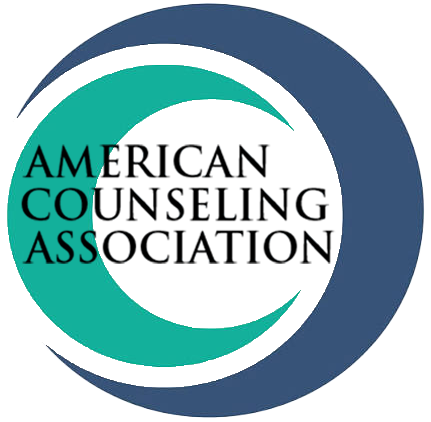 Logo of the American Counseling Association with overlapping green and dark blue circles and the organization's name in black text.