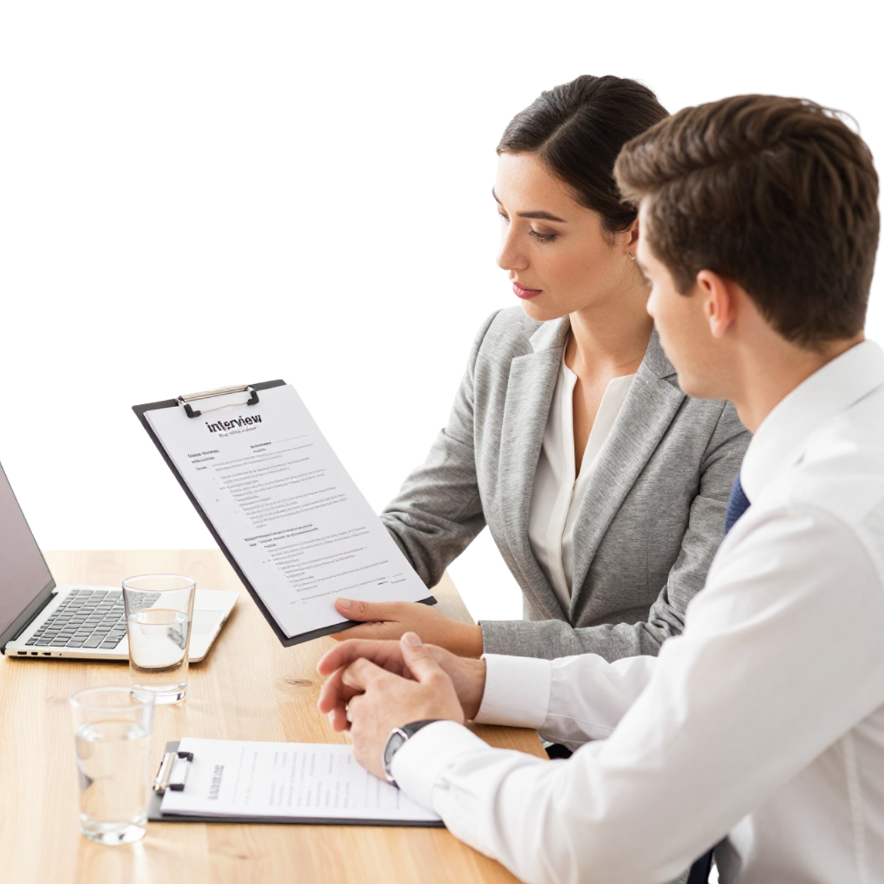 Professional interview coaching session to help job seekers prepare for interviews and build confidence.