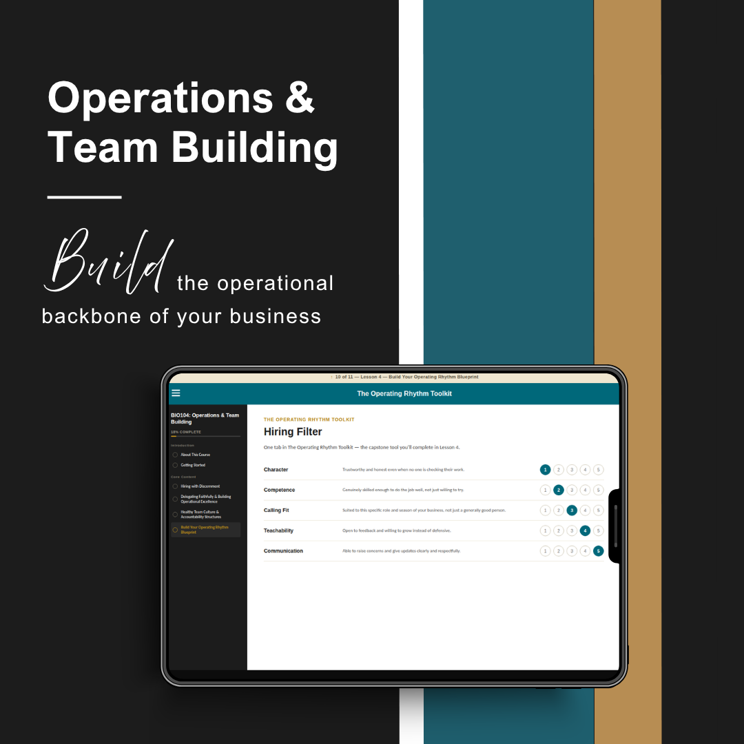 BUS103: Operations & Team Building