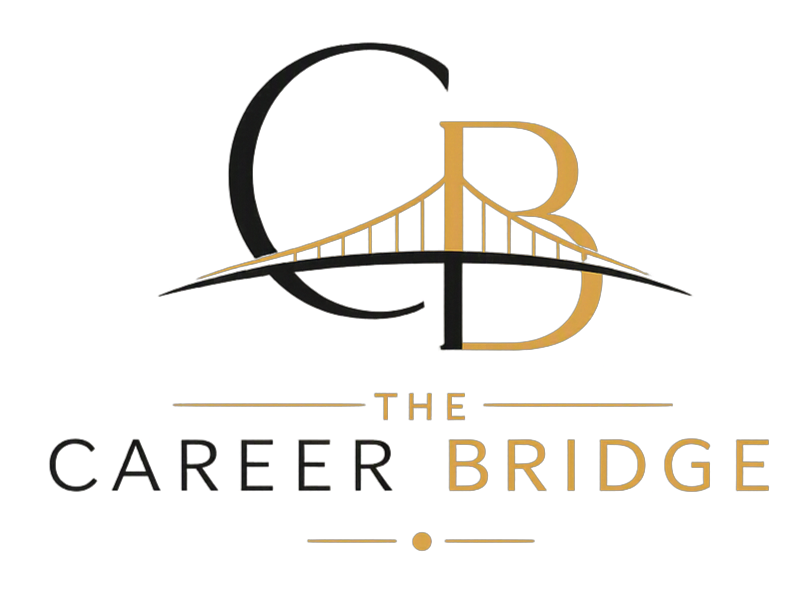 Logo of the Carrier Bridge with stylized bridge graphic above text