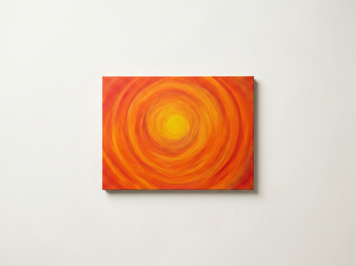 Radiate - Original Sunburst Abstract Painting by BeckerDzine Kansas City