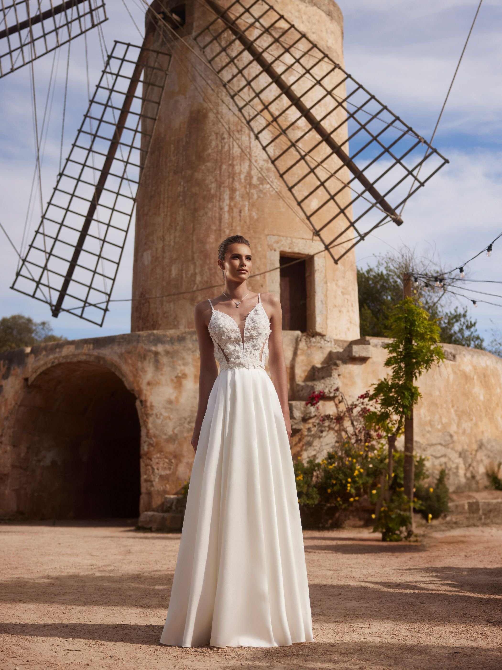 luxurious Mikado satin, this beautifully structured floor-length skirt