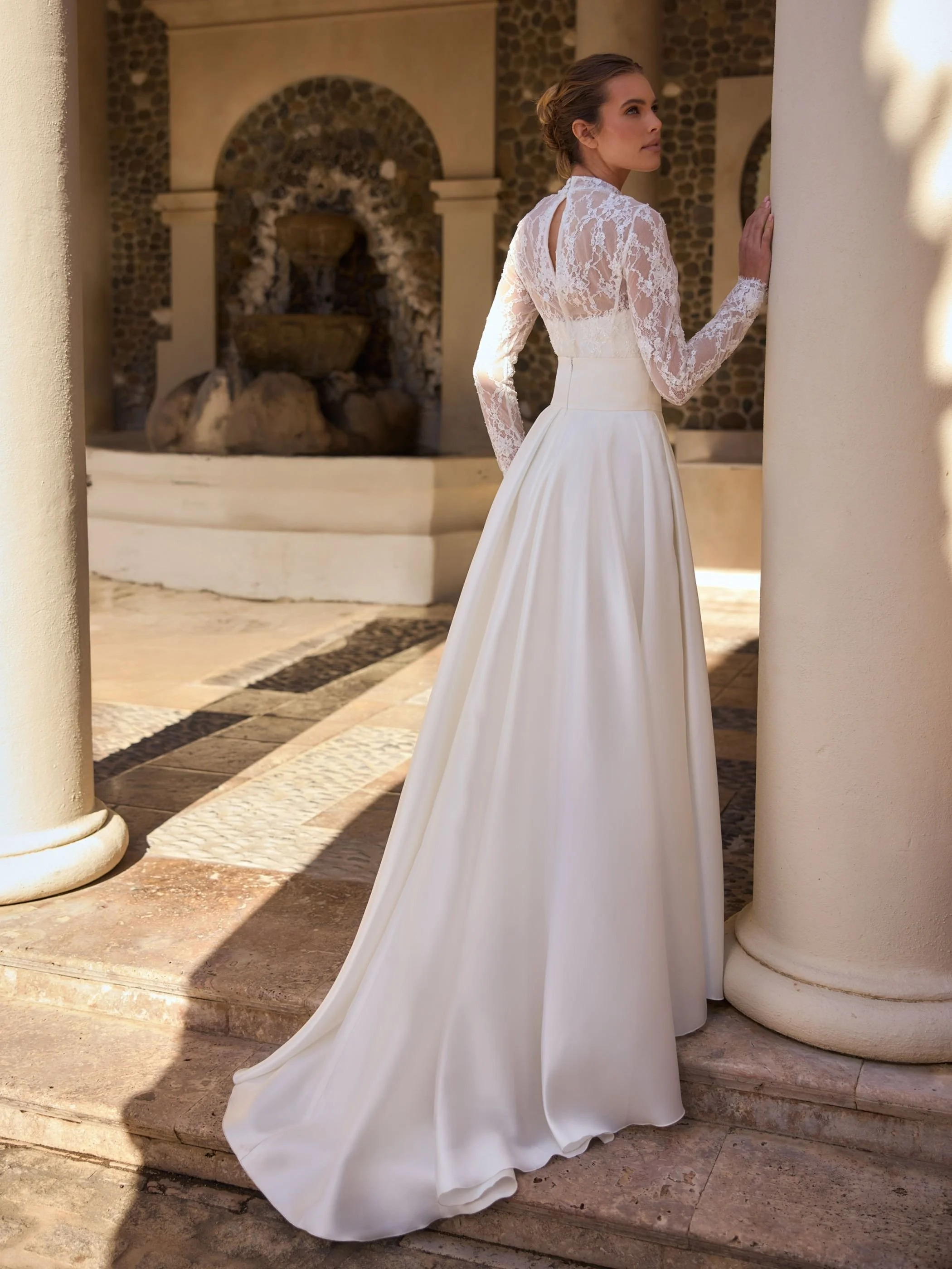 Lincoln with Frame satin skirt back. view
