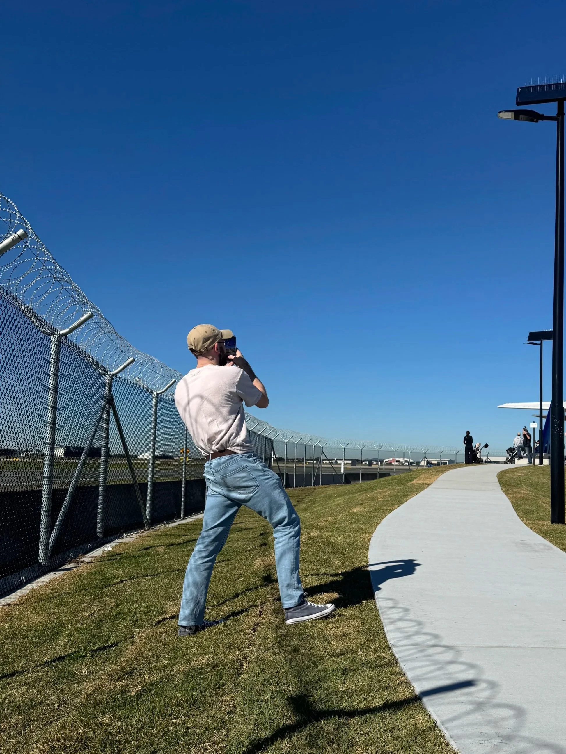 A photo of Brisbane Airport's plane spotting area Fellowship Place