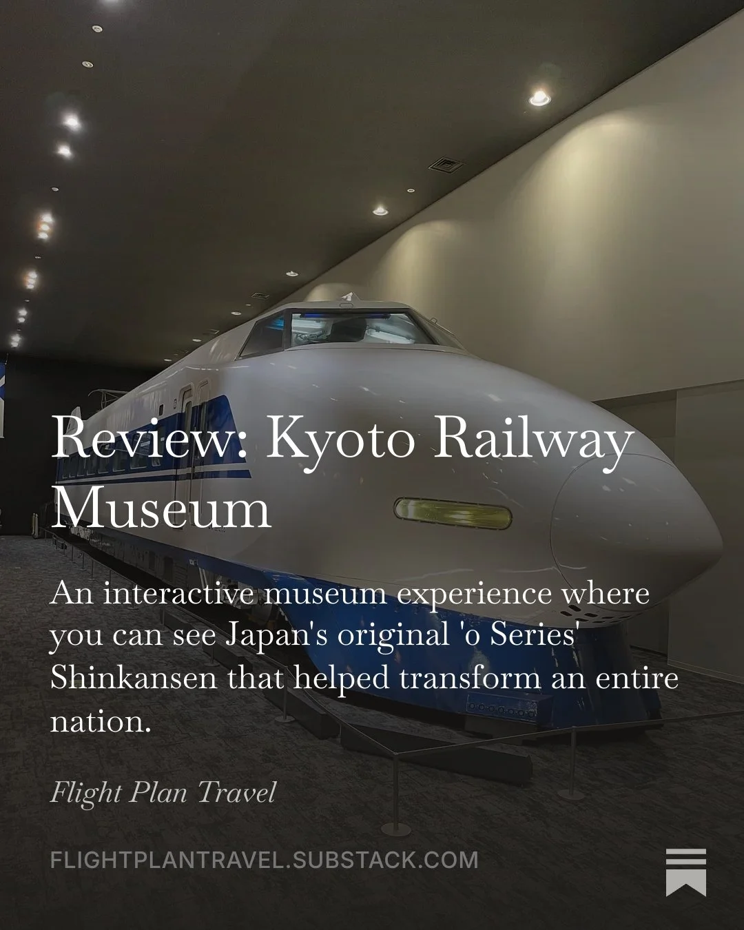 Picture of a Shinkansen at Kyoto Railway Museum