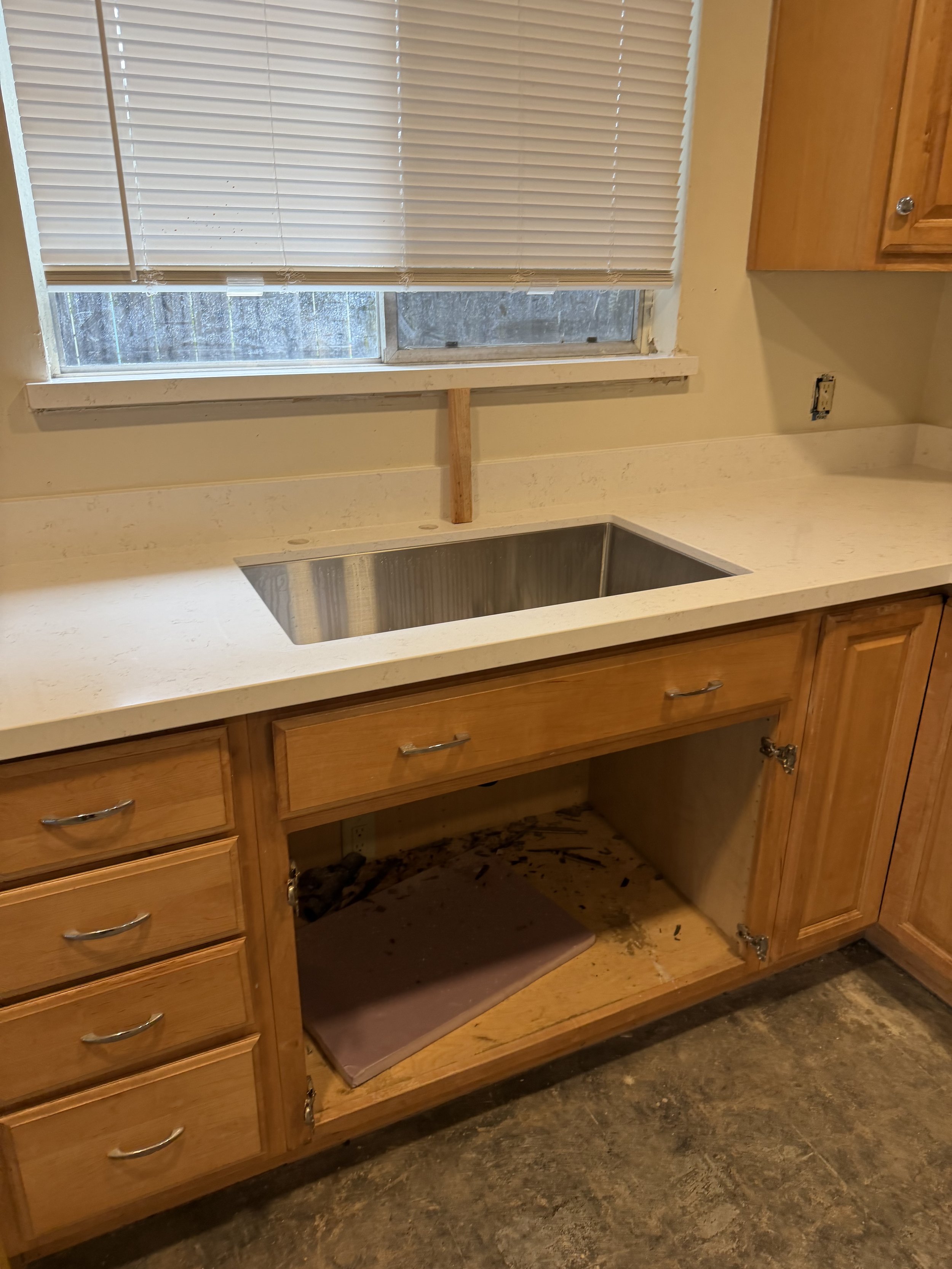 Kitchen work during pre-listing renovation