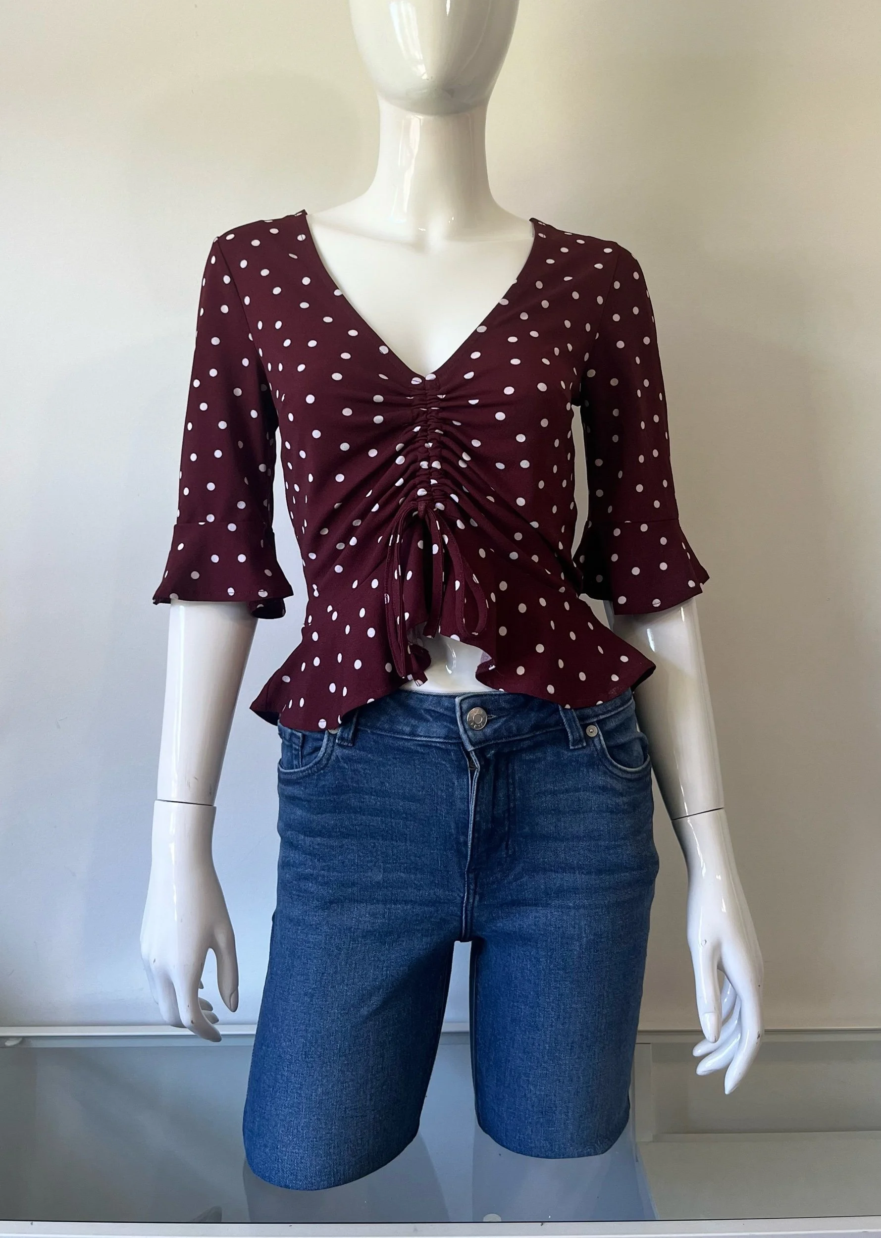 Sportsgirl Crop Blouse - XXS