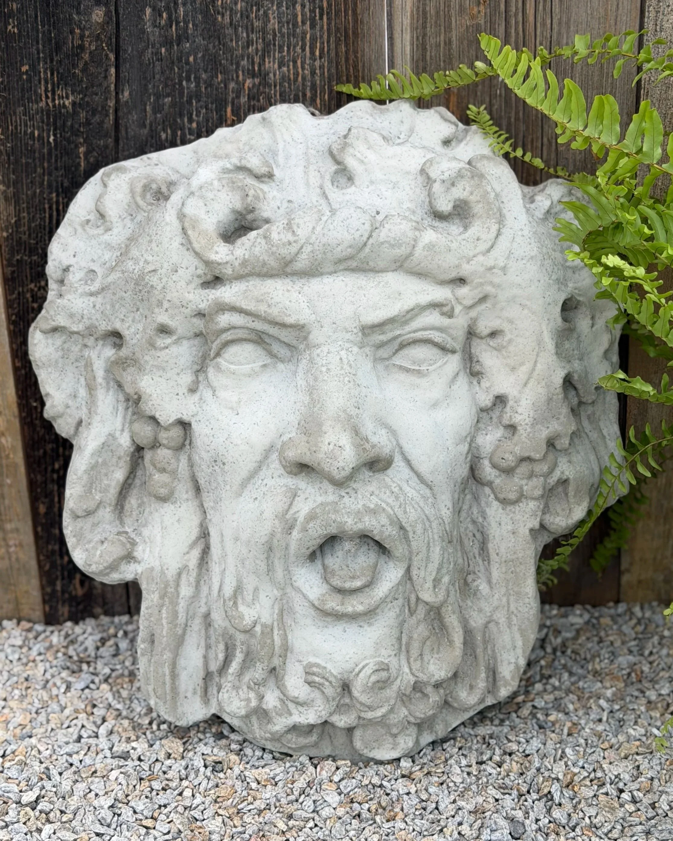 bacchus face plaque