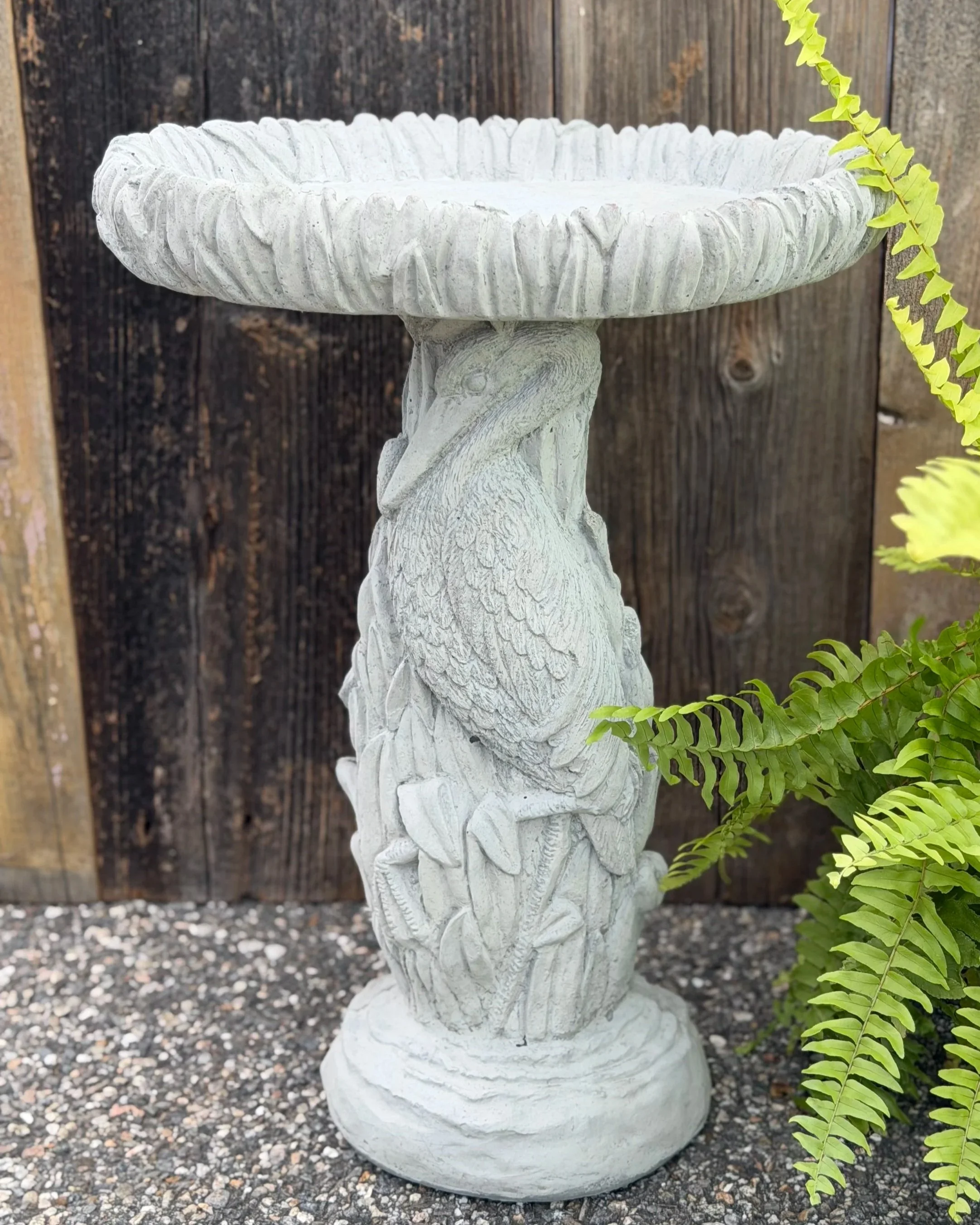 heron bird bath