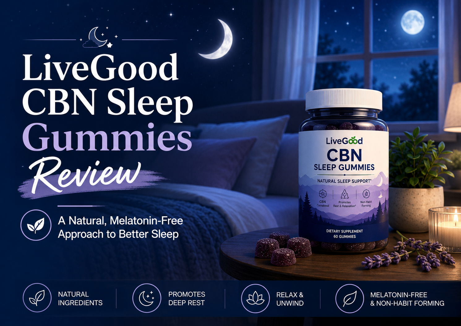 LiveGood CBN Sleep Gummies Review: A Natural, Melatonin-Free Approach to Better Sleep