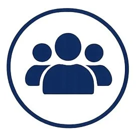 Icon of three people inside a circle