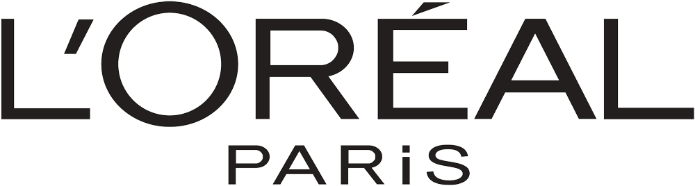 L'Oreal Paris logo in black text on a white background