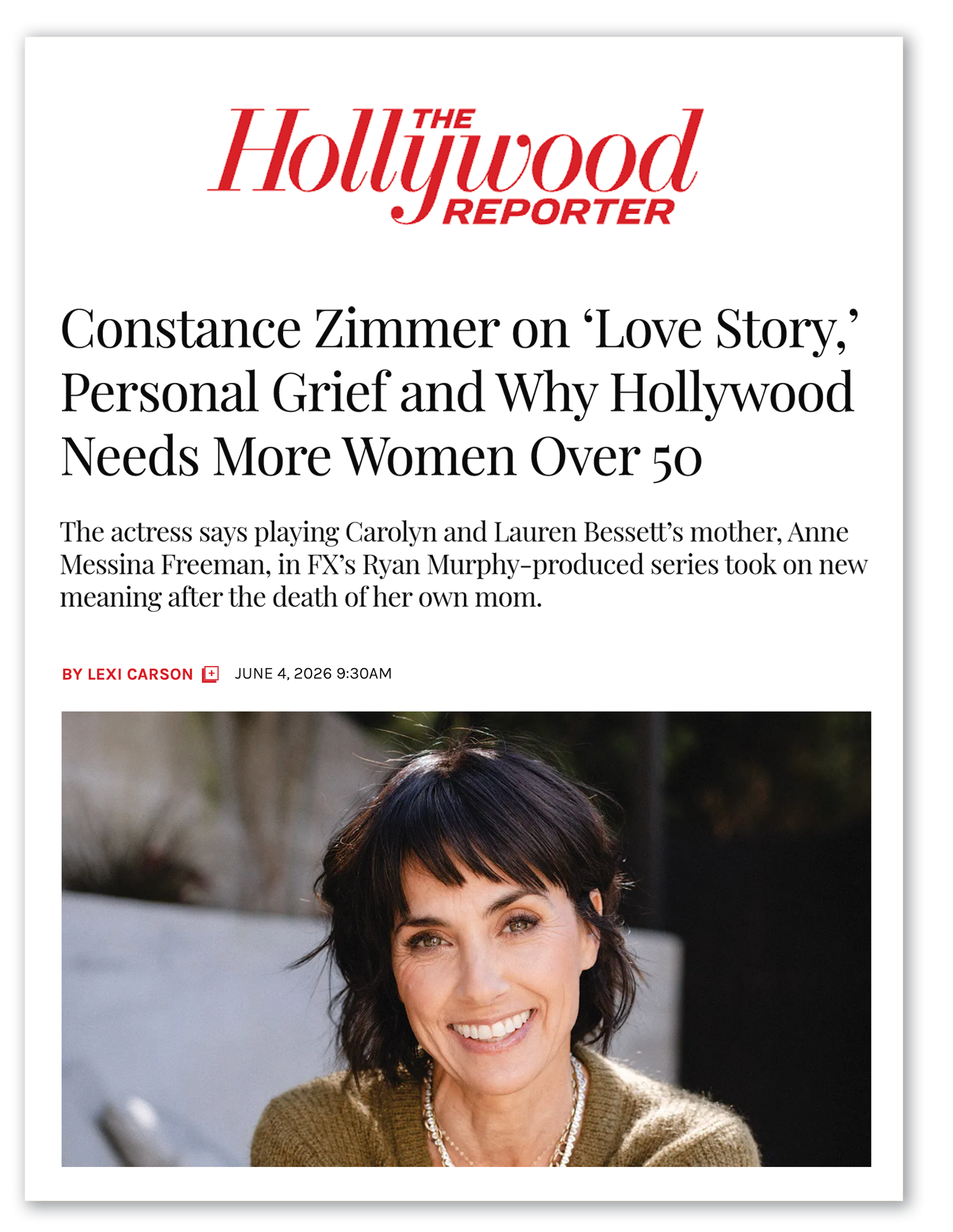 Constance Zimmer in Hollywood Reporter