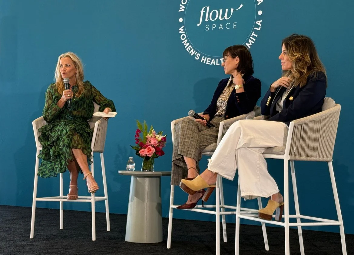 Abby Epstein, Julie Flakstad, Constance Zimmer, founders of The Midlife Collective, at the Flow Space Women's Health Summit