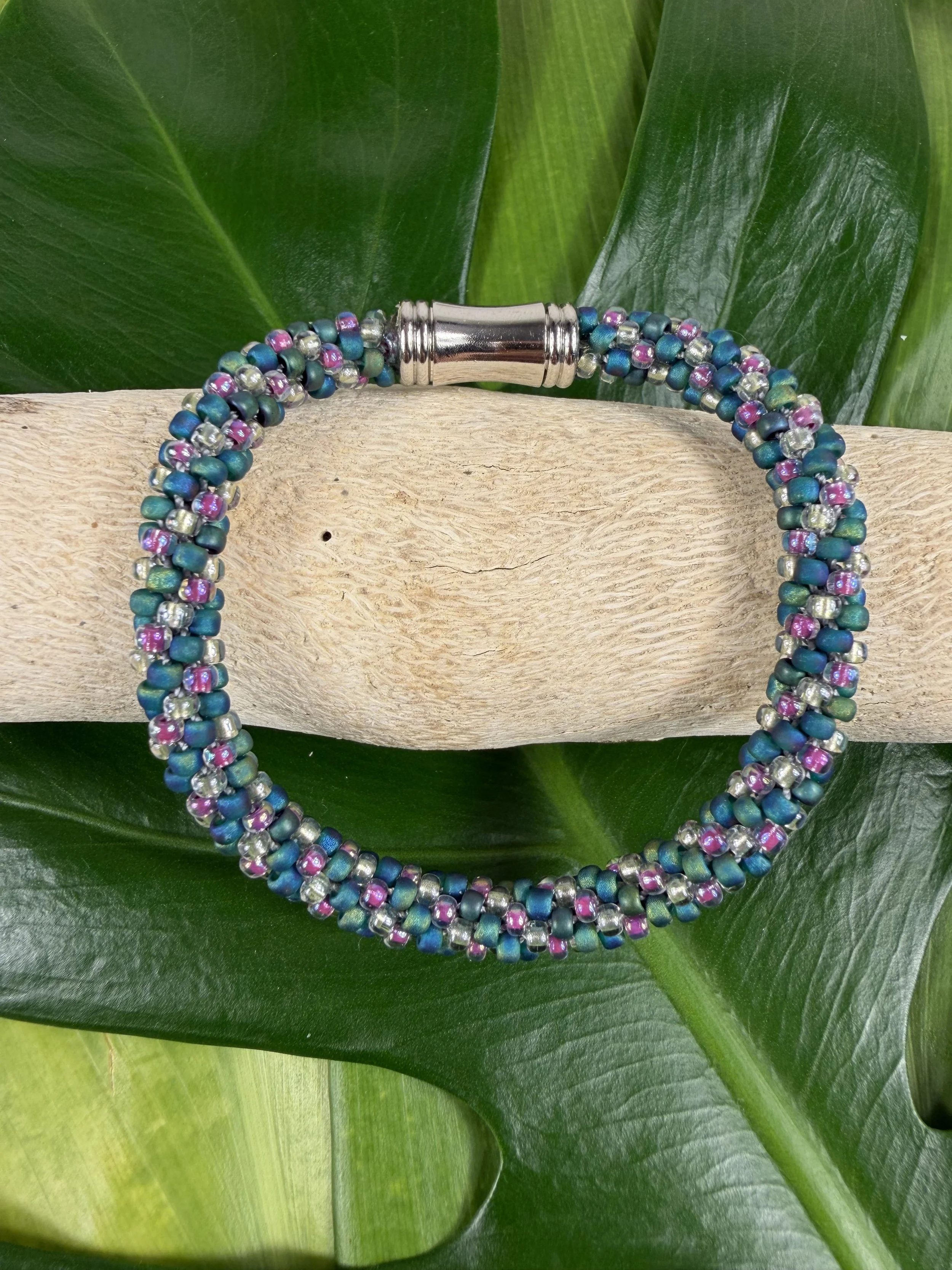 8 Teal and Purple Spiral