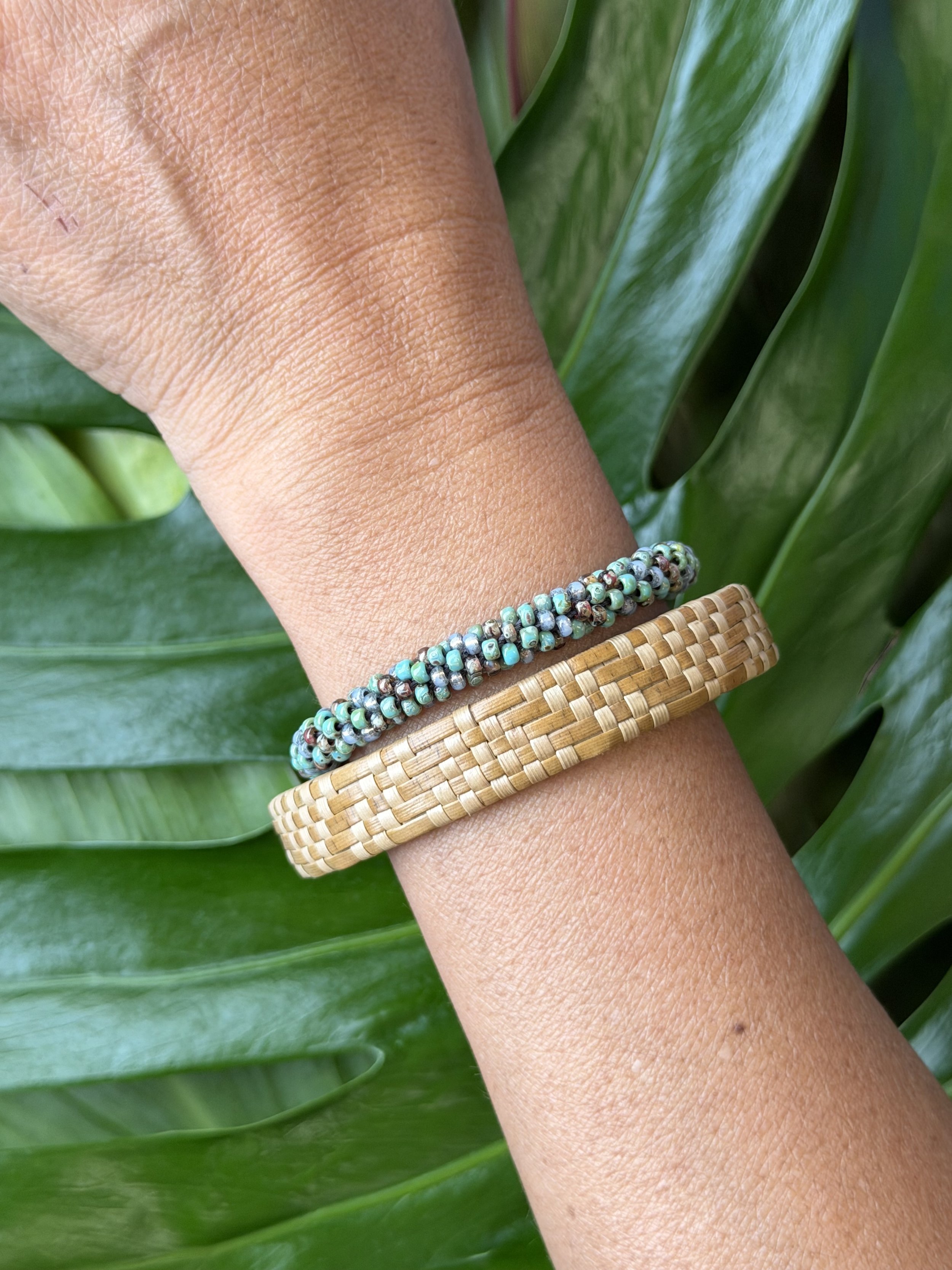 10 Natural Mauka to Makai Lauhala Bracelet