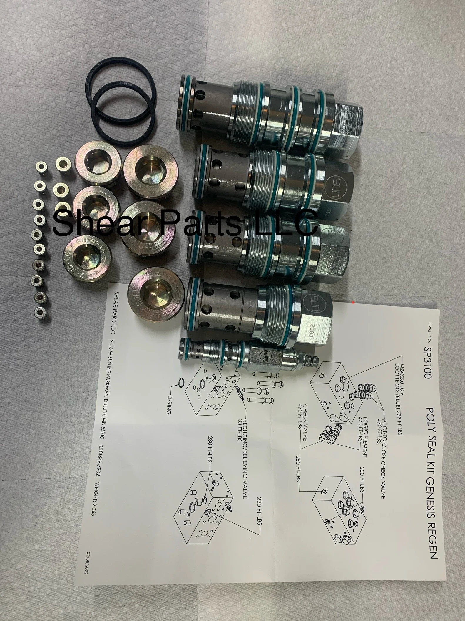 Regen Valve All Parts Kit for Genesis GXP400-1000