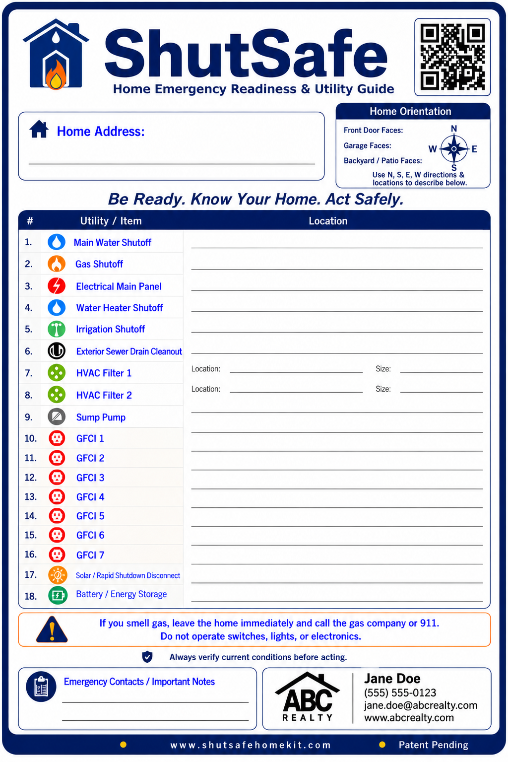 Custom ShutSafe Home Emergency Readiness Kit