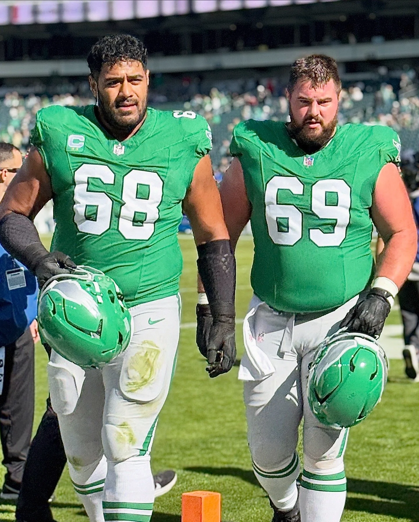 Jordan Mailata & Landon Dickerson | Eagles vs. Giants; Lincoln Financial Field | 10.26.2025