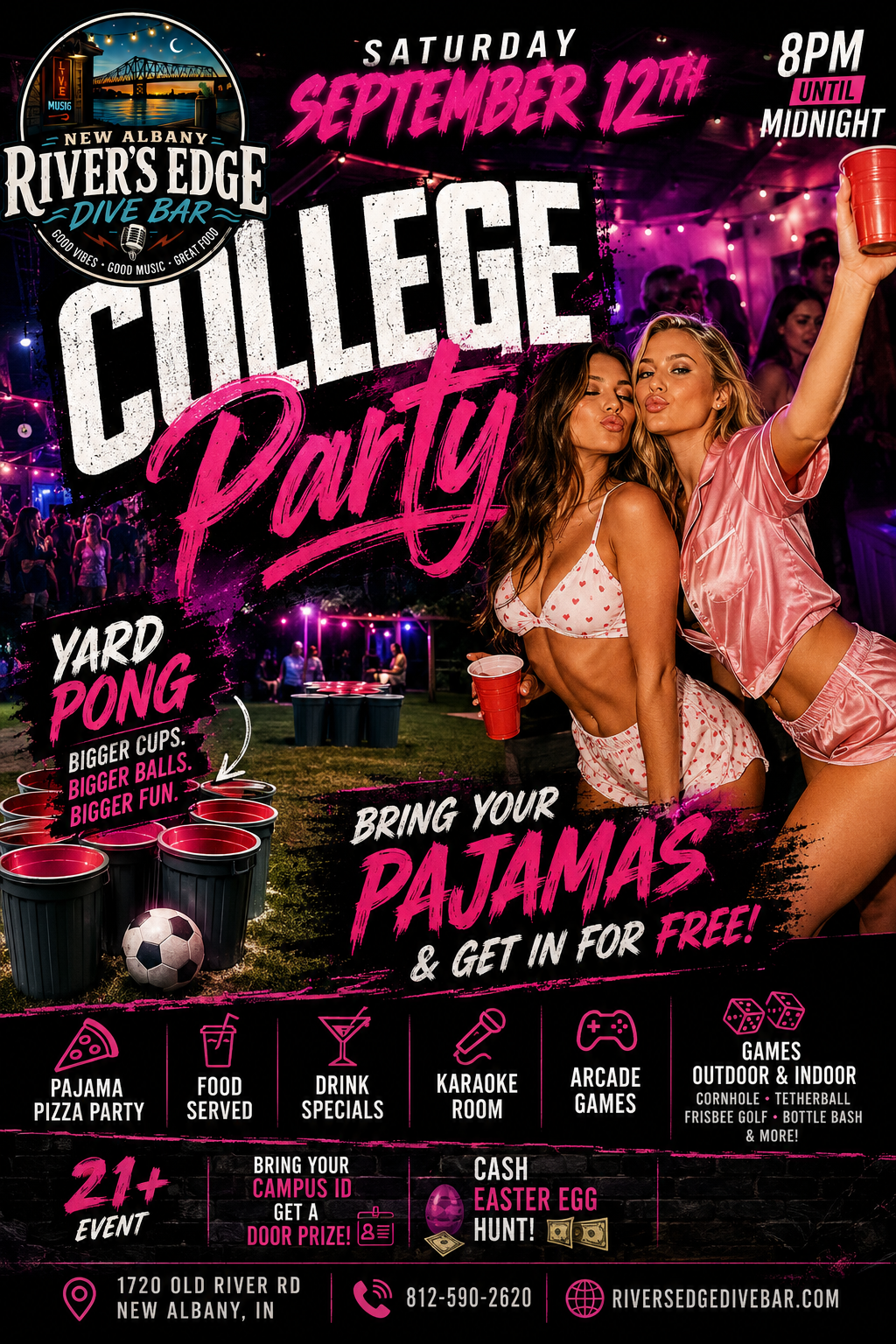 Yard Pong & Pajama Pizza College Party 