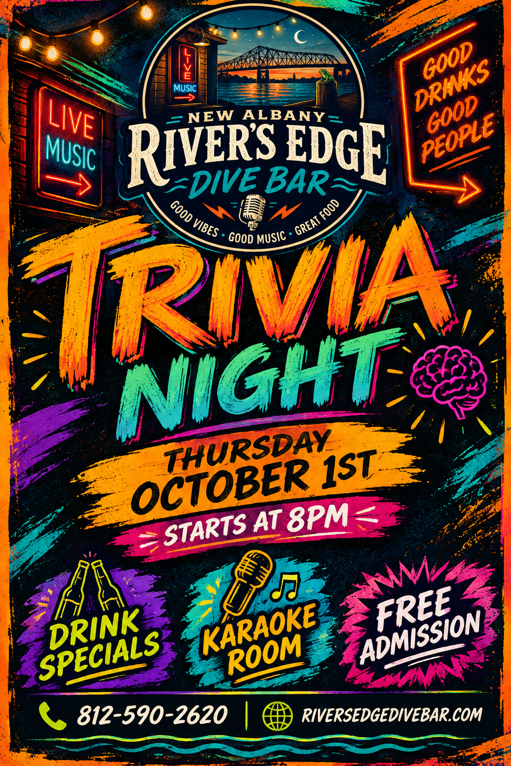 TRIVIA NIGHT at River’s Edge Dive Bar
